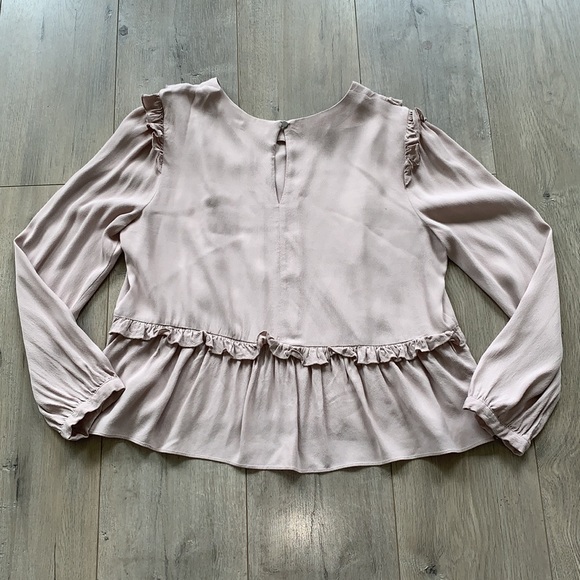 Talula Ruffle Frill Blush Shirt Large - Picture 8 of 8